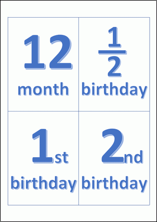 Excelで作成した月齢カード