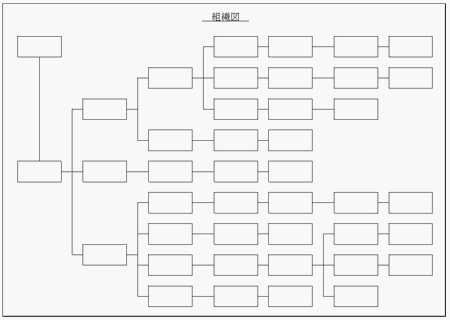 Excelの罫線だけで作成した組織図 縦と横方向 無料のテンプレート倉庫